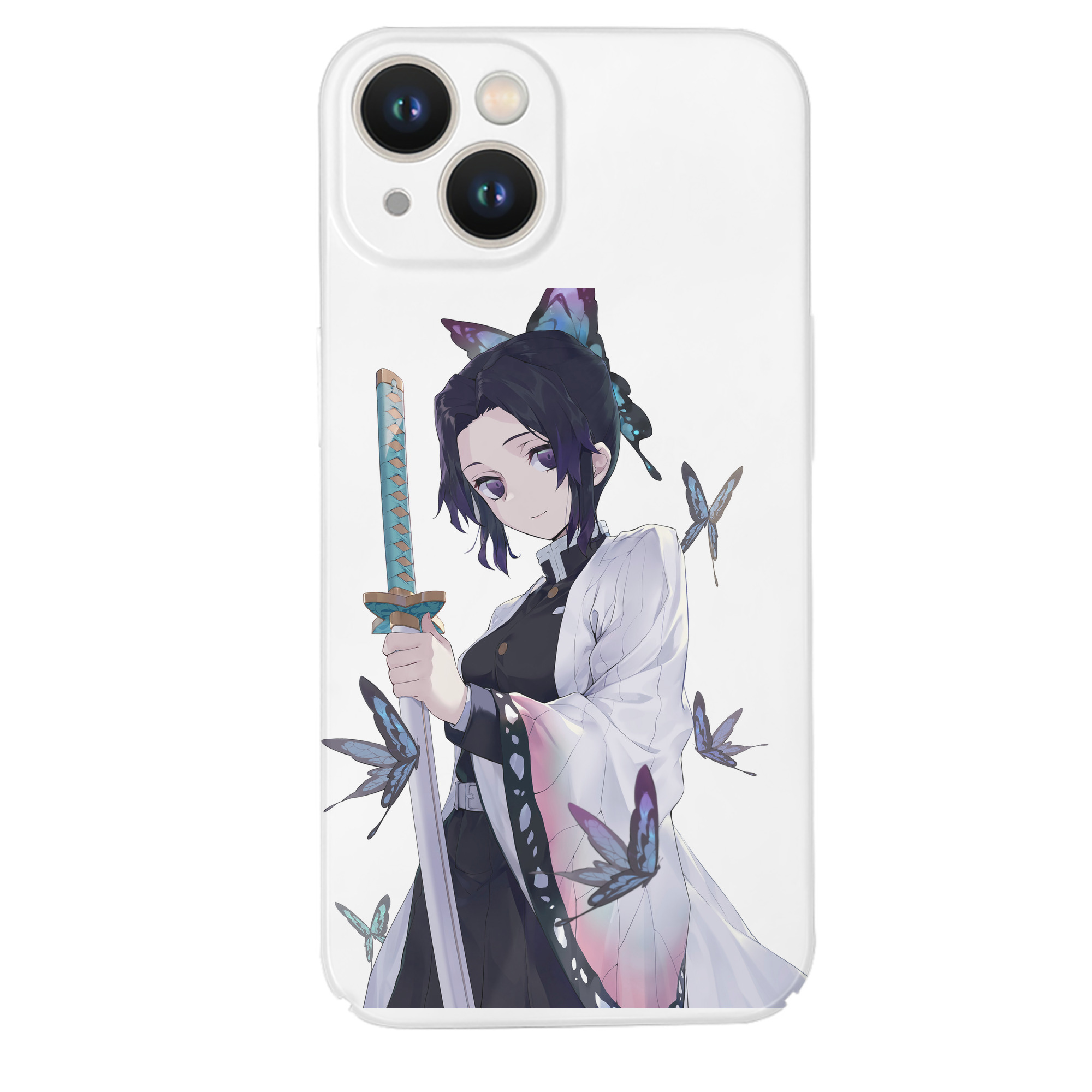 （画像用） 鬼滅の刃（きめつのやいば）蟲柱-胡蝶 しのぶ／こちょう しのぶ Kochou Shinobu 【iPhone 14シリーズ対応】ハードケース